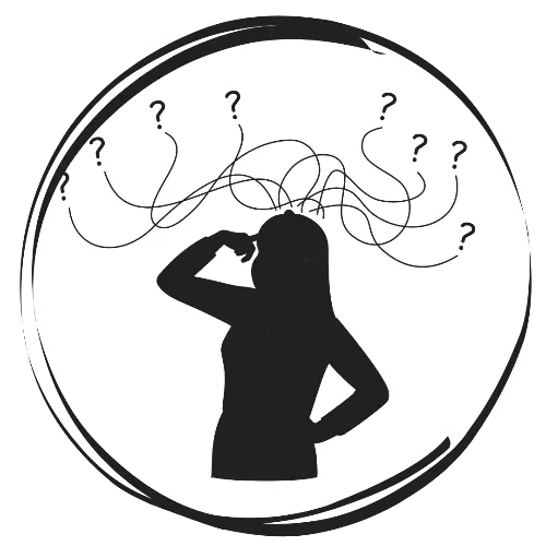 visuel-interesse-par-tellement-d-univers silhouette d'une femme qui se pose pleins de questions