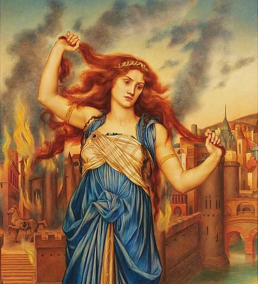 Peinture de Cassandre par Evelyn De Morgan. Peinture de Cassandre par Evelyn De Morgan.