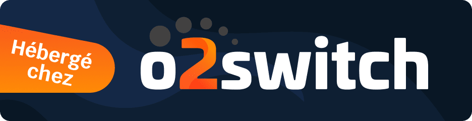 Hébergé chez o2switch