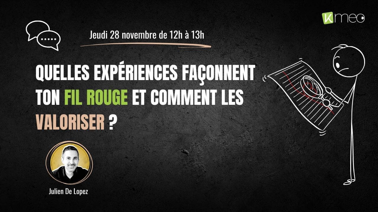 Illustration de la visioconference sur le thème : Quelles expériences façonnent ton fil rouge et comment les valoriser ?