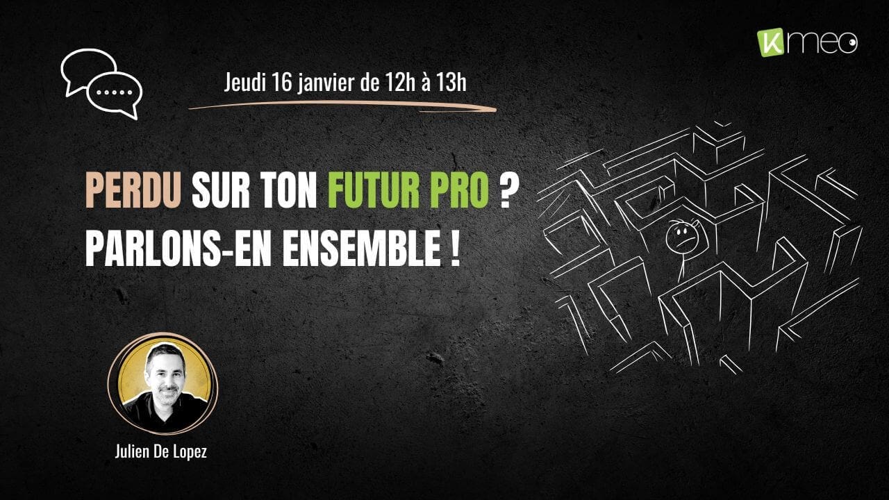 Illustration de la visio sur le thème "Perdu sur ton futur pro - Parlons-en ensemble"
