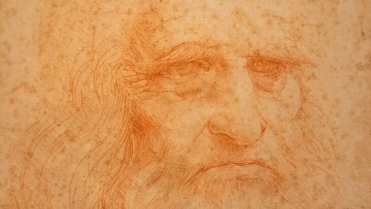 Da vinci image Image orange manuscrite de Léonard de Vinci